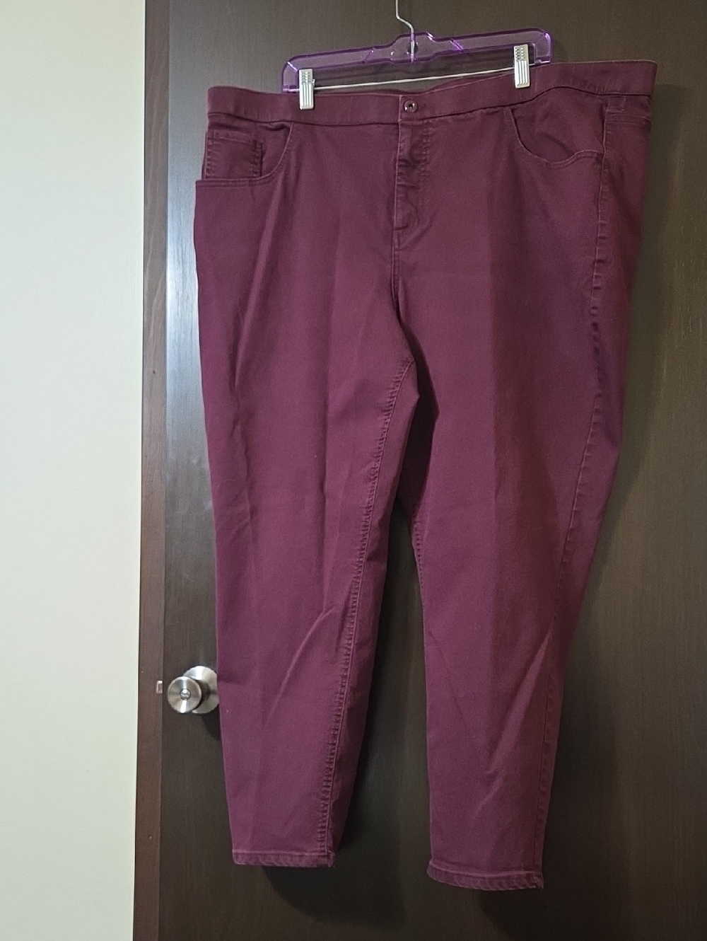 D & Co ladies burgundy jeans 28W